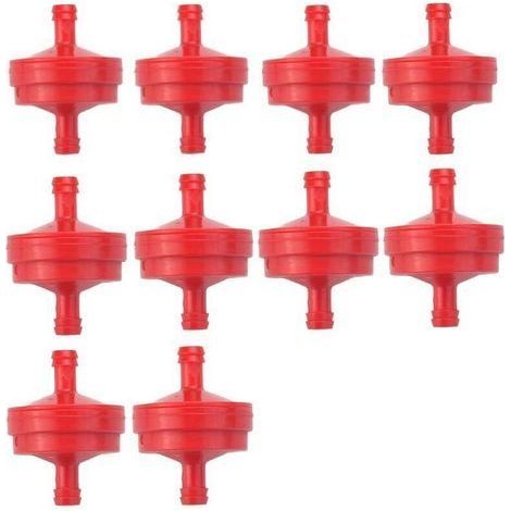 10 Stück Kraftstofffilter für Rasenmäher, Benzinfilter für Rasenmäher, Kraftstofffilter für Briggs & Stratton 298090 298090S 1/4"-Kraftstoffleitung (1/4)