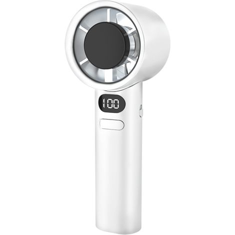 Wiederaufladbarer, tragbarer Hochgeschwindigkeits-Turboventilator mit USB-Anschluss, Digitalanzeige und 120 stufenlos einstellbaren Geschwindigkeiten, ideal für Camping, Reisen, Zuhause und Büro.