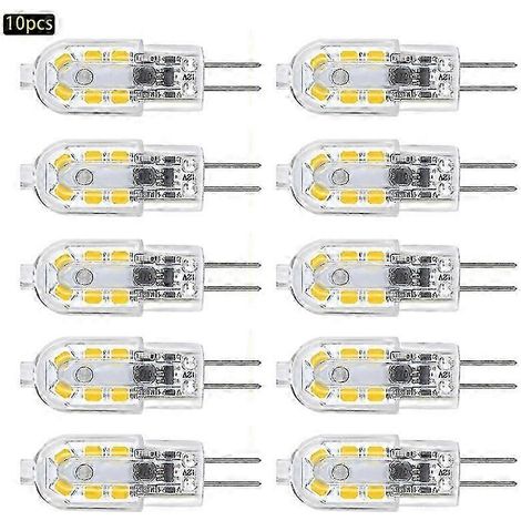 10x G4 5W AC/DC 12V LED-Lampen, Maiskolbenform, energiesparend, nicht dimmbar, warmweiß (1/5)