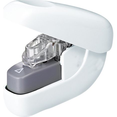 1 Agrafeuse sans agrafes, Compacte, Plastique durable, 12 feuilles, Bureau Maison École (1/5)