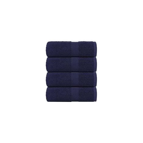 Waschlappen, 4er-Set, marineblau, 30 x 30 cm, 360 g/m² - Crezuo