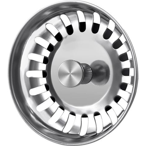 Bonde à panier 78 mm avec tige de levage 50 x 78 mm 24 fentes compatible avec Blanco pour soupape