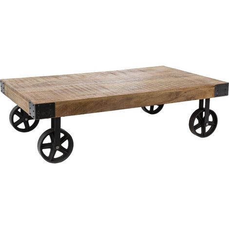 Mesa de centro 'Silas' - metal y madera de mango - Atmosphera créateur d'intérieur (1/3)