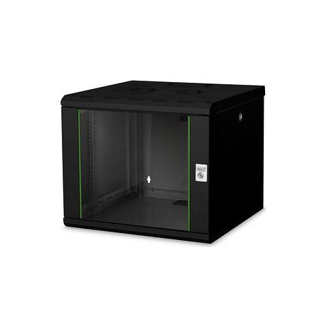 DIGITUS Schrank de Netzwerk, Rack de 19 Zoll, 9U, Wandmontage, Tiefe 600 mm, Kapazität de Last 100 kg, Unique Serie, Schwarz
