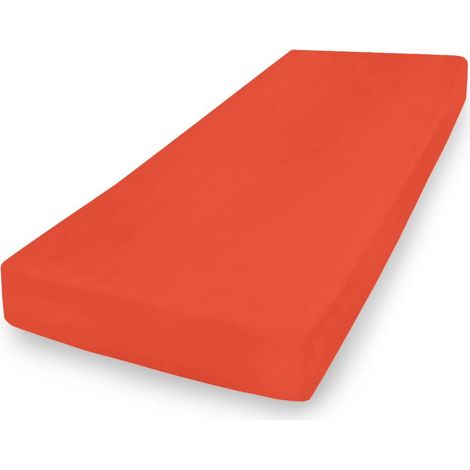 Lenzuolo con angoli in jersey di alta qualità 110x190, 120x200x20, rosso14, opaco (1/5)