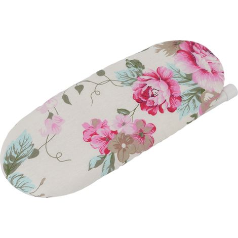 Table à repasser de table résistante à la chaleur, pliable et portable, mini table à repasser avec accessoires de repassage pour la maison et les voyages, motif pivoine (1/5)