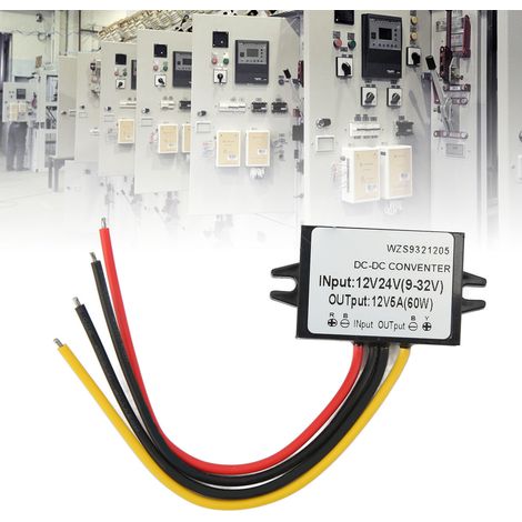Module régulateur de tension CC étanche 12 V/24 V vers 12 V/5 A (1/5)