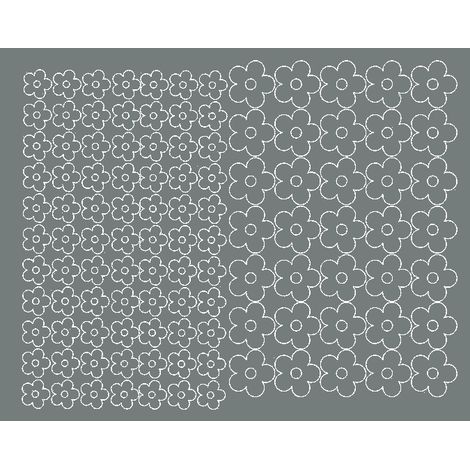 Autocollants floraux pour casque de vélo, 112 pièces, gris brillant