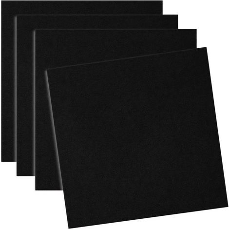 Panneaux De Plafond 3D En Polystyrène Verdico, Revêtement De Plafond Décoratif Pour Salon Et Chambre, 50 x 50 cm, 4 Pièces, Noir