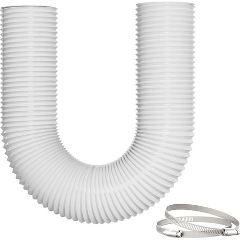 Gaine VMC 100mm 3m Blanc, Tuyau Ventilation Flexible Isolé, Silencieux et Résistant, pour Sèche-Linge, Climatiseur Mobile et Ventilation Maison (1/5)