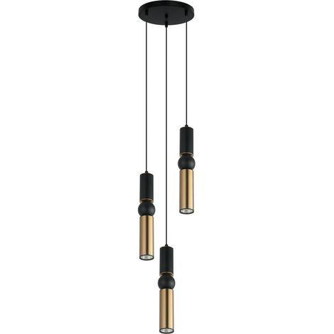 Italux Isidora Plafonnier suspendu moderne à 3 ampoules, GU10
