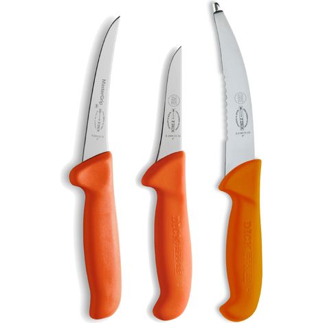 F. DICK Messer Set ErgoGrip 3-teilig Ãƒ£Jagd OutdoorÃƒ€™ (3 Fleischermesser, HRC 56°)