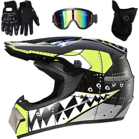 Casque de Motocross intégral hors route, moto électrique hors route, moto de montagne avec lunettes, housse de gants (1/5)