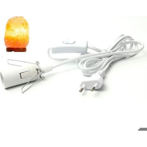 Câble Pour Lampe À Sel - Douille E14 - Interrupteur À Bascule - 1,8 M - Blanc (1/4)