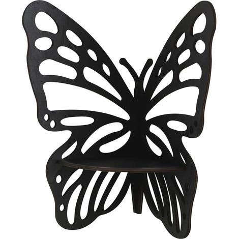 Étagère d'angle Flottante en Bois, Support Mural en Forme de Papillon, Étagère de Rangement pour Chambre à Coucher, Cuisine, Bureau, Décoration d'intérieur (1/4)