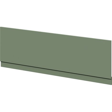Satin Green MDF 1700mm Front Bath Panel with Plinth (1/4)