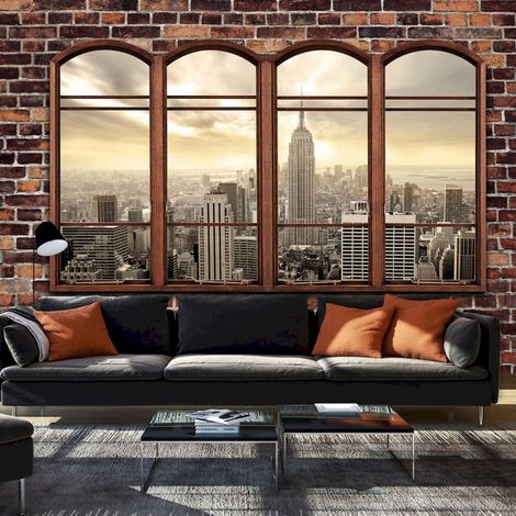 Papier peint adhésif Vue sur new york - 196 x 140 cm (1/4)