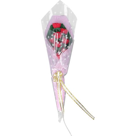 Bouquet de roses miniature 1:12 pour maison de poupée, accessoire floral décoratif (1/5)