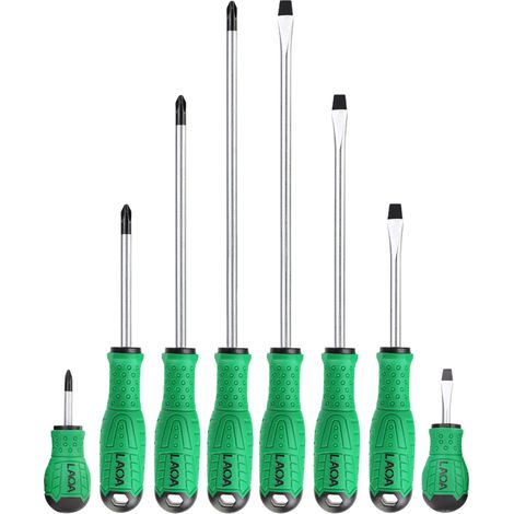 DOLASO S2 8-teiliges Schlitz-Phillips-Schraubendreher-Set, Haushalts-Handwerkzeug