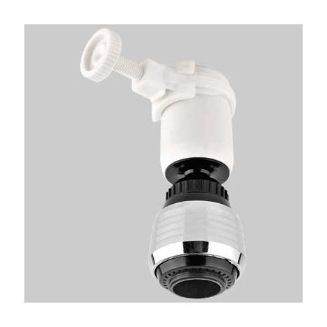 AERATORE REGOLABILE CON FASCETTA E SNODO  Bianco     MADE IN ITALY