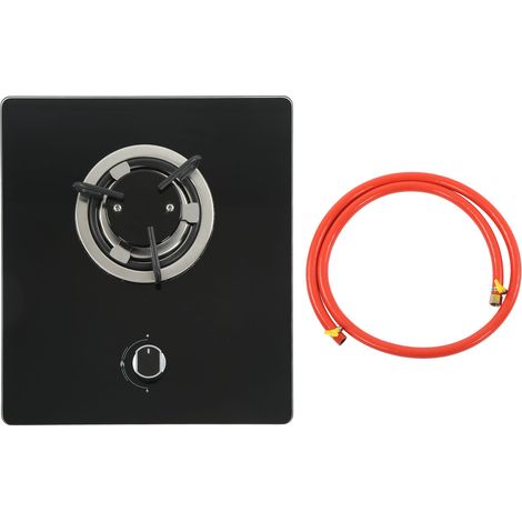 Gaskocher für Wohnmobile, gehärtete Glasplatte 290x325mm, Leistung 1,8 kW, Flammenregulierung ohne Stromzufuhr, für Wohnwagen, Yacht, Boot, Küche. (1/5)