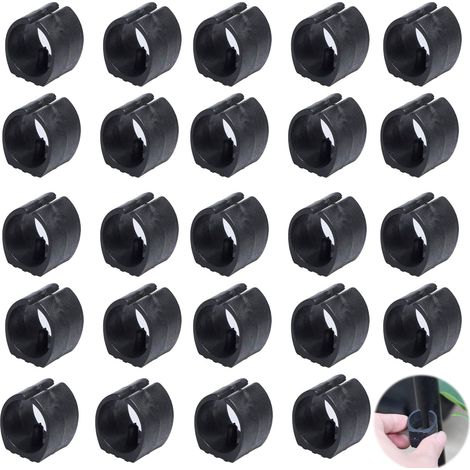 Plastic chair tube clamp pad, plastic chair U-shaped chair leg pad, chair leg pad, round tube fastener 24 pieces (25 mm) (1/5)