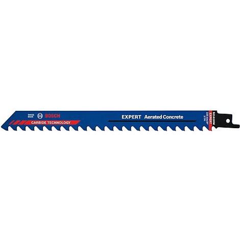 Lame de scie sabre BOSCH® EXPERT S1141HM longueur 225 mm, pour béton cellulaire, briques, conditionnement 10 pièces