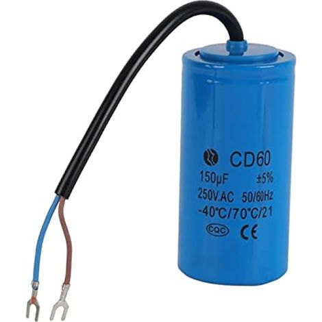 Condensateur CD60, condensateur courant avec fil conducteur 250V CA 150uF 50/60Hz pour compresseur d'air de moteurcondensateur de demarrage 50uf condensateur de moteur motor condensateur+condensateur (1/5)