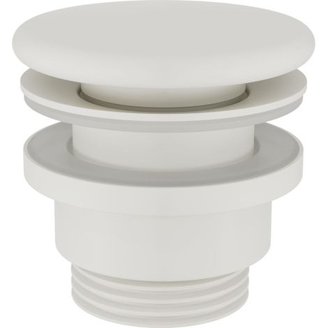BERNSTEIN - Soupape d'évacuation Céramique Blanc mat Ø66mm Système Bonde d'évacuation pour lavabos sans trop plein - FLOWTEC (1/5)