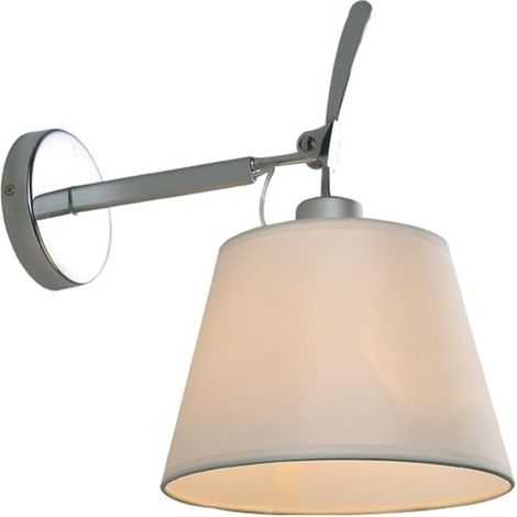Wandleuchte, weißer Stoff, Lampenschirm, verstellbar, Wohnzimmerwand, Restaurant, Arbeitszimmer, Flur, Schlafzimmer, Wand, E27, Außengang, Terrasse, Garten, Außenschlafzimmer, Kopfteil, Bar, Café, Les