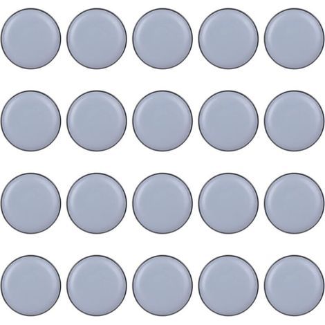 Deslizadores para sillas de 25 mm, paquete de 20 deslizadores para muebles, deslizadores de teflón para sillas de oficina en casa (forma redonda de 20 mm). (1/5)