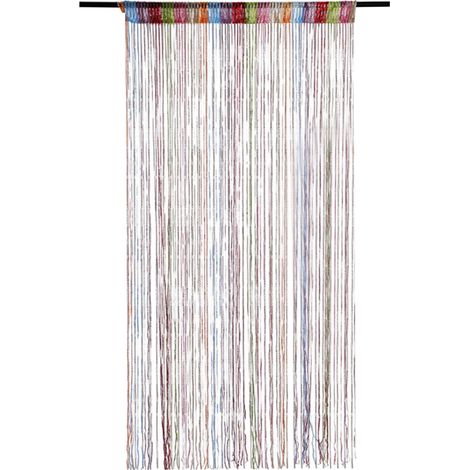 Tenda di perline per porta, 100x200 cm, tenda di perline di cristallo, tenda di perline glitterate, decorazione per la privacy della camera da letto (arcobaleno) (1/5)