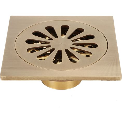 (A)Bathroom Drain Floor Drain Set European Antique Copper Shower Drain Bathroom Toilet Accessory Drainage System (1/4)