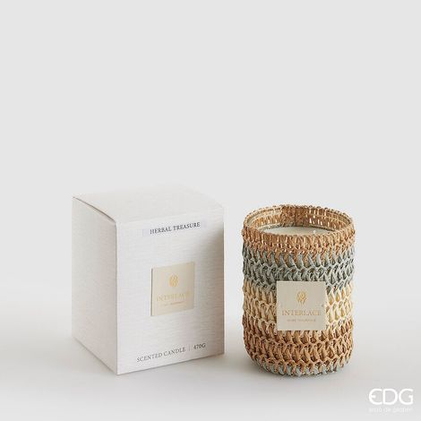 EDG Enzo De Gasperi Candela Embrace con Profumo H 13 Cm Herbal Treasure Scatola Regalo
