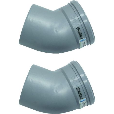 Vaillant Bogen 45 Grad (2 St.) für starre Abgasleitung DN 130, PP, 0020042766