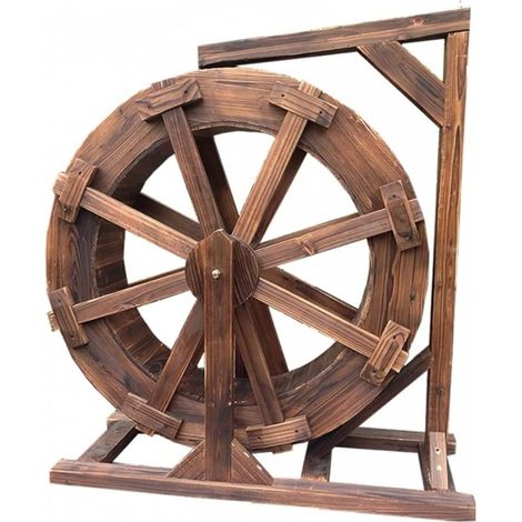 Jardin Fontaine en Bois Roue Roue d'eau Fontaine Fengshui Roue Cascade Roue Rétro Pays Décoration Pompe À Eau Conception Fontaine Balcon Jardin Jardin (Size : 20cm(7.9inch))