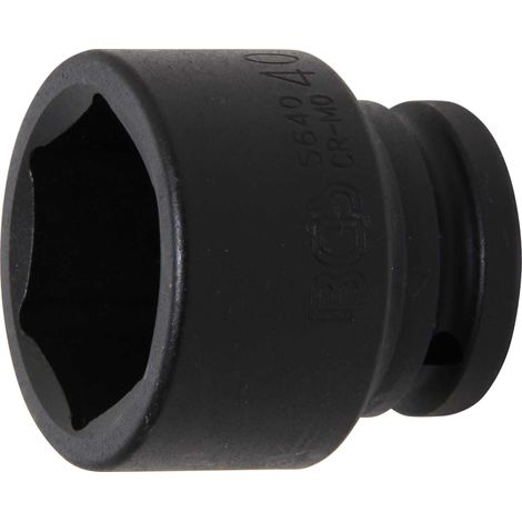 Clé à choc BGS acier chrome molybdène 40 mm hexagonal