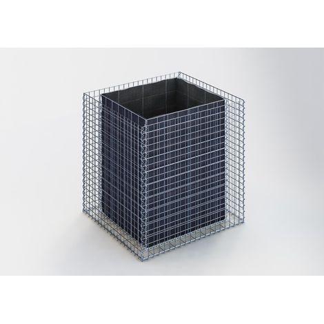 Gabiondeco - Jardinière Gabion. 100 cm x 100 cm x 90 cm (L x H x P). taille des mailles 5 x 5 cm. Épaisseur des parois 10 cm - Made in Germany