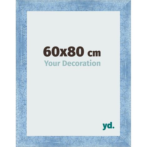 yd. - Cadre photo 60x80 - Bleu Brillant Patine - MDF - Pisa (1/5)