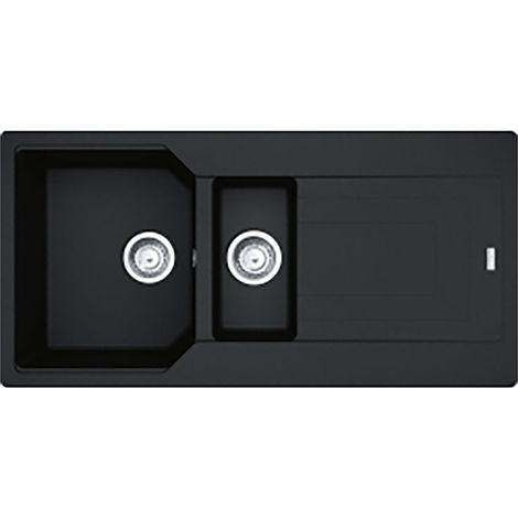 Franke Einbauspüle Urban Flächenbündig UBG 251-100, Fragranit, Onyx, Drehknopfventil Edelstahl (1/3)