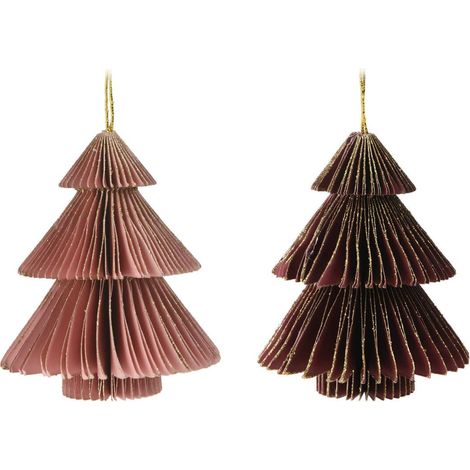 Rebecca Mobili Addobbi a Forma di Albero Pendenti Decorativi 12 pz in Carta (1/5)