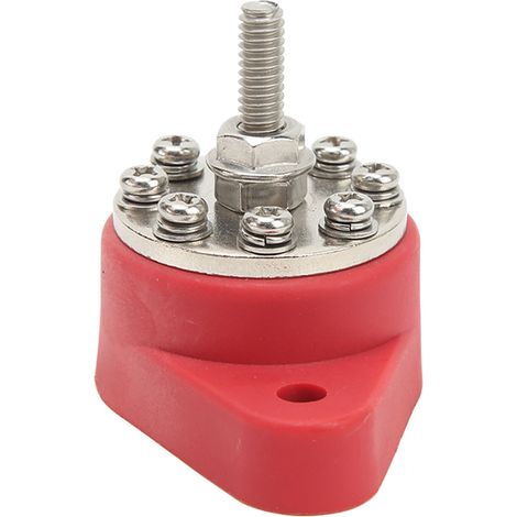 Bloc de distribution d'alimentation 8 bornes 1/4 po M6 12 V-48 V, barre omnibus marine universelle pour voiture, bateau, camping-car, camion (1/5)