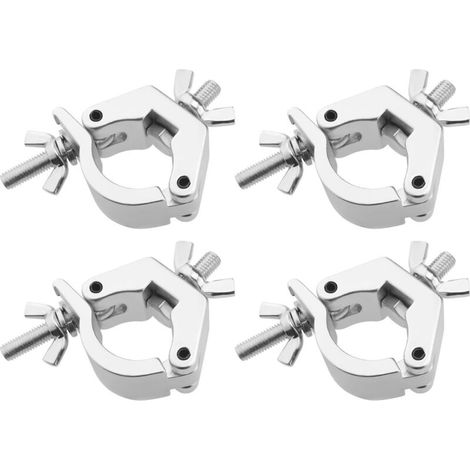 Lot de 4 Crochets en Alliage d'Aluminium pour Lumière de Scène, Fixation Pince LED, 30-35mm pour Projecteur (1/5)
