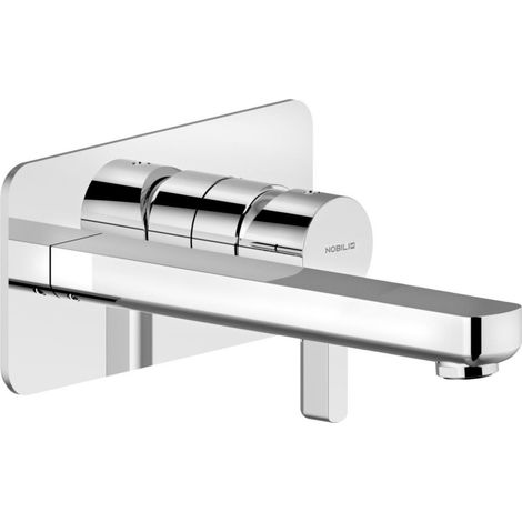 Mitigeur monocommande de lavabo mural bec long pour série Nobili Lira LR116198/1CR Chromé - Laiton