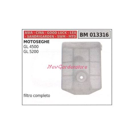 Filtro de aire motor motosierra CINA GL 4500 5200 013316 AMA BG 45 57502
