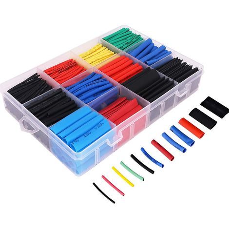 APEX 800 Pièces Gaine Thermorétractable,Tube Thermorétractable Ratio 2:1, Kit de Tube de Câble Thermorétractable D'isolation, 12 Tailles (1/5)