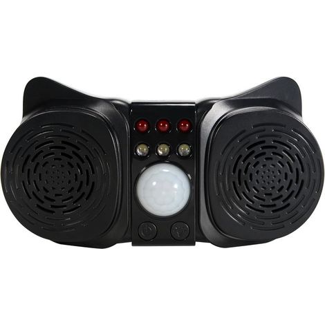 Répulsif anti-insectes à ultrasons à brancher - Noir - 3 modes - Avec 6 lampes LED - Repousse les insectes et nuisibles - Sans danger pour les animaux domestiques et les enfants - Convient aux jardins (1/5)