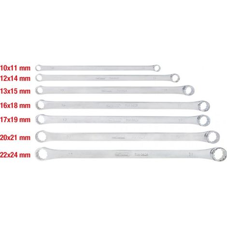 KS TOOLS Jeu de clés polygonales CHROMEplus, extra longues, 7 pcs - 518.0830 (1/3)