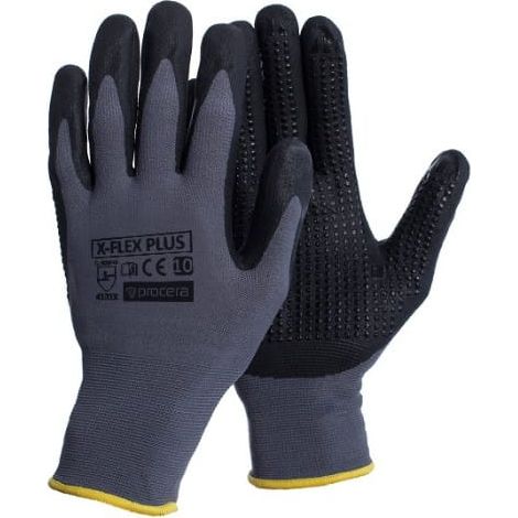Gants de travail, maille nylon-polyester, Lycra, nitrile expansé, adhérence parfaite, résistants aux graisses et aux huiles, taille 10