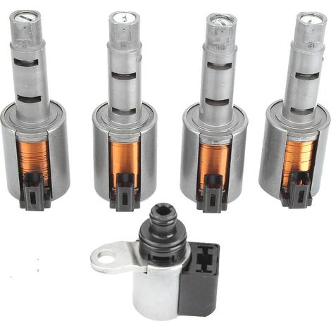 Jeffergarden Solénoïde de Transmission CVT, remplacement de solénoïdes de soupape de Transmission CTV 5 pièces / ensemble pour Nis-san Sentra 2015-2012 JF015E (1/5)